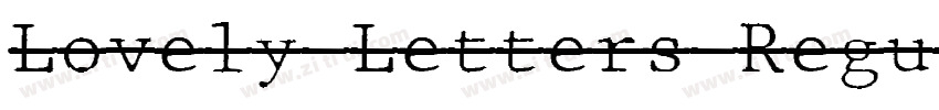 Lovely Letters Regul字体转换